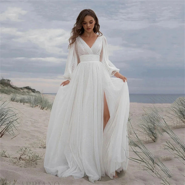 BOHO Vintage Wedding Dresses For Women Simple Bridal Gowns