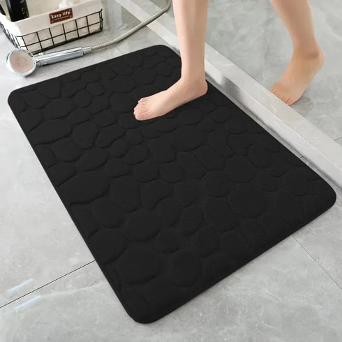 Mat Non Slip Cobblestone Embossed Bathroom Rug Memory Foam Doormat