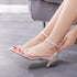 Glamorous Rhinestone Strappy Summer Pumps with 5cm Stiletto Heels for Women