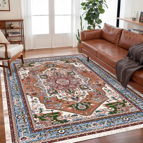 Bohemian Crystal Velvet Rugs for Living Room and Bedroom Waterproof and Dirt Resistant Carpet