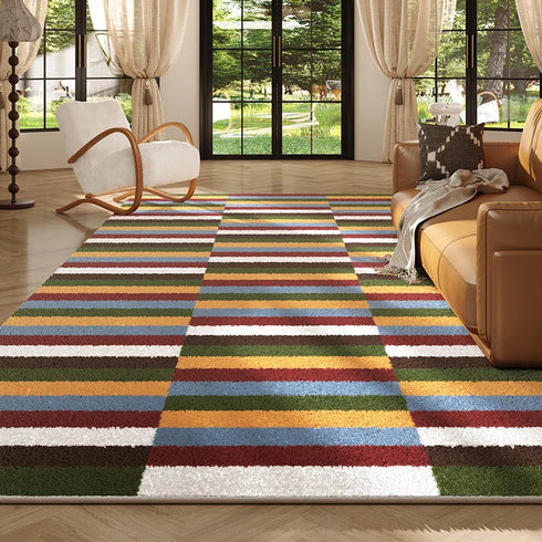 American Style Living Room Decoration Retro Carpet Thick Anti-Slip Lounge Mat Large Area Rug for Bedroom Fluffy Plush Study Rug