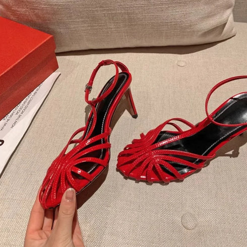 Sexy T Strap Heels For Women Sandals Narrow Band Party