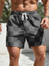 Men's Resort 3DPrinted Checkered Pattern Board Shorts for Beach