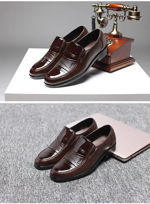 Stylish Men's Oxford Dress Shoes - Formal Round Toe Business and Wedding Loafers for Every Occasion, Comfortable and Breathable Fashion Footwear