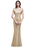 Sequined Bridesmaid Dresses Mermaid Style With Short Sleeves And O Neck For Summer Formal Wedding Party