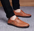 Man Retro Penny Handmade Loafer Casual Shoes Genuine Cow Leather Comfortable Slip-On Design