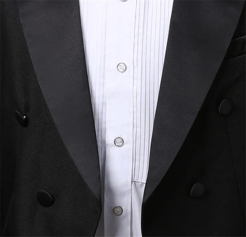 Sophisticated Tailcoat Suit for Performers - Stylish Casual Stage Jacket for All Seasons