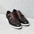 Luxury Mens Casual Sneakers Monk Strap Flats Genuine Leather Walk Shoes