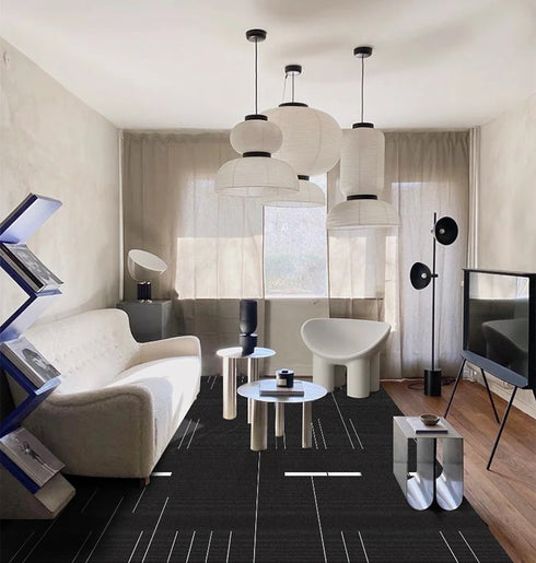 Modern Minimalist Large Area Rug for Living Room and Bedroom Decor