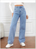 Denim Jeans Women Straight Pants High Waist Loose Basics Ankle Length Y2k Streetwear Slight Stretch
