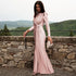 Luxury Women's Formal Occasion Dress Elegant O-neck Long Sleeve Bodycon Evening Party Robe