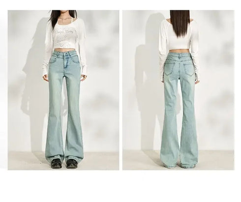 Baggy Jeans For Women - Wide Leg Denim Pants, Vintage Aesthetic, Loose Fit Casual Jeans