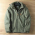 Fleece Lined Waterproof Jacket for Men – Warm Outdoor Hiking and Trekking Windbreaker with Hood for Spring and Autumn Adventures