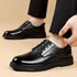 Men's Leather Oxford Shoes for Business and Office Wear Comfortable Slip-Resistant Flats