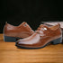 Elegant PU Patent Leather Oxfords for Men - Lace-Up Casual Business Dress Shoes for Office Work, Parties, and Weddings