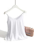 Spaghetti Strap Satin Silk Tank Top Women Sleeveless Halter V Neck Camisole Summer Casual Cami