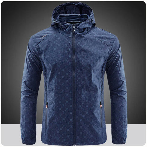 Men's Lightweight Summer Cycling Jacket - UV Protection Windbreaker for Mountain Hiking, Fishing, and Casual Sports with Quick Drying Hooded Design