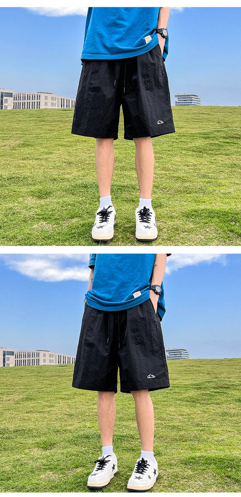 Men's Shorts Pants Summer Casual Drawstring Baggy Trousers