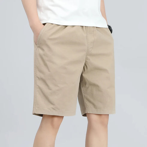 Plus Size Men's Casual Cotton Summer Knee Shorts Sports