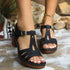 Women Slip On Chunky Platform Sandals Summer Wedges