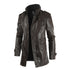 Men's Casual Fleece-Lined Leather Windbreaker Coat - Stylish Moto & Biker Jacket for Autumn and Winter Wear