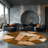 Geometric Round Carpet for Living Room Modern Luxury Home Decor Area Rug Non-Slip Mat