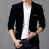 Men's Corduroy Smart Casual Slim Fit Suit Jacket with Single-breasted Design for Spring and Autumn - 4XL