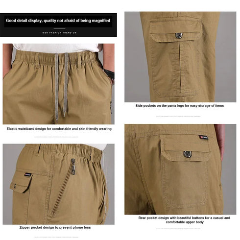 Men's Cropped Shorts Pure Cotton Business Gentleman Casual Work Shorts