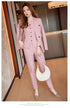 Chic Korean Fashion Women's 3-Piece Blazer Suit Set with Long Sleeve Vintage Jacket and Vest + Slim Straight Pencil Pants for Elegant Business Outfits