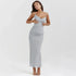 Suninheart Summer Mesh Maxi Dresses for Women Elegant Formal Dress