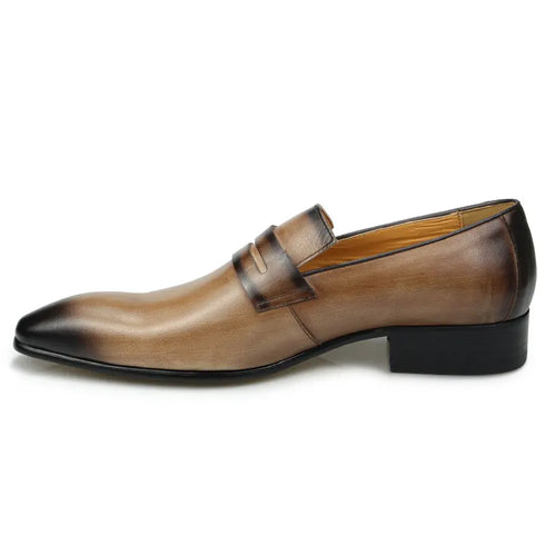 Cowhide Luxury Loafers for Men | Wear-Resistant Leather Shoes