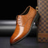 Men's Formal Dressing Shoes Leather Oxfords Pointed Toe for Office and Wedding