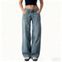 Baggy Boyfriend Jeans for Women Low Rise Straight Leg Streetwear Denim