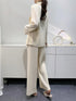 Elegant Pleated Long-Sleeved Jacket for Women - Comfortable Casual Suit with Thickened Design for Spring and Autumn Wear