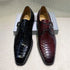 Men's Classic Cow Leather Brogue Shoes Lace-Up Pointed Toe Footwear