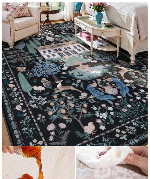 Modern Abstract Living Room Carpet Luxury Large Bedroom Decorative Rug Soft Non-Slip Sofa Floor Mat