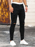 Trendy Men's Ripped Denim Pencil Pants for Casual Street Style