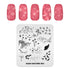 Nature-Inspired Nail Art Stamping Plate - Stainless Steel DIY Manicure Tool with Leaf and Umbrella Patterns for Stunning Nail Designs