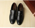 Stylish Men's Business Leather Dress Shoes for Office and Formal Occasions - Breathable Round Toe Slip-On Flats for Work, Parties, and Weddings