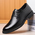 Leather Men Casual Shoes Breathable Formal Dress Shoes Lace-Up Non-Slip Driving Footwear