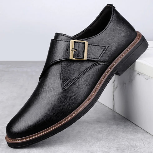 Fashionable Men's Pointed Banquet Business Wedding Shoes Casual Leather Footwear