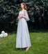 Bridesmaid Dress Elegant Tulle Ankle Length Gown With Elastic Waistband And Appliques Bridesmaid Dresses