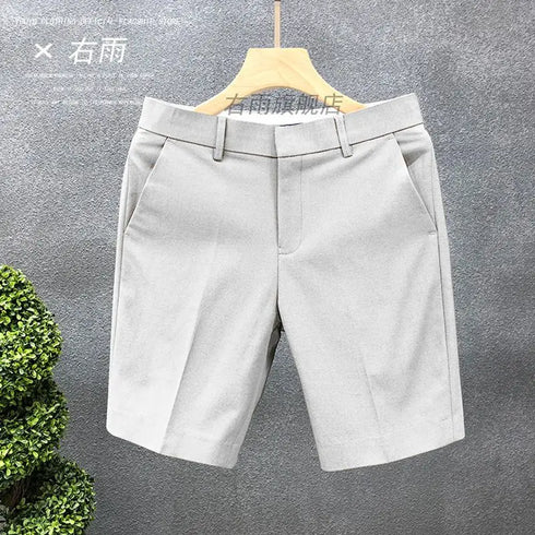 High-End Light Business Suit Shorts Men's Slim Casual Shorts