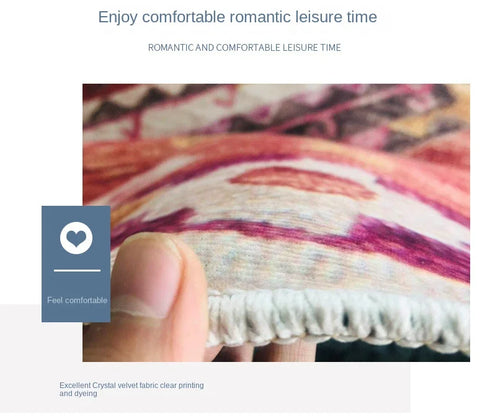 Retro Persian Carpet Blanket for Bedroom and Living Room Decor