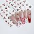 5D Embossed Nail Art Stickers - Semi-Transparent White Bowknots Adhesive Sliders for Creative Manicure Decorations and Nail Art Accessories