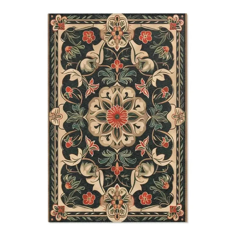 Floral Persian Area Rug Modern Classic Carpet for Living Room and Bedroom Decor