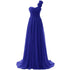Chiffon Off-Shoulder A-Line Dress With Floral Pleats Floor-Length Corset Back Bridesmaid Dress