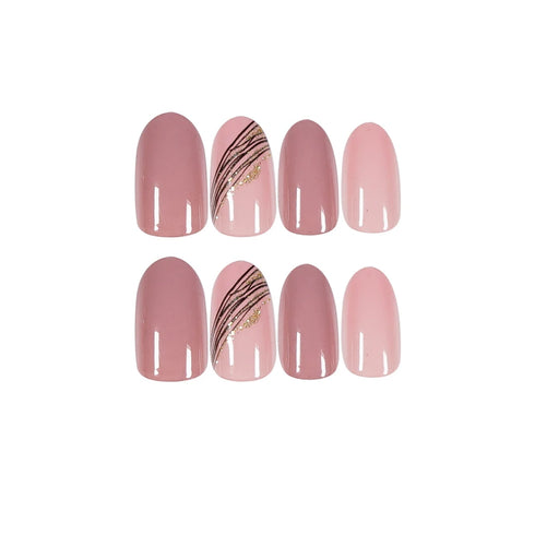 24Pcs Set Press On Almond Shaped Fake Nails with Glue - Full Cover Acrylic Nail Tips for DIY Manicure and Nail Art - Perfect for Spooky Season Nails