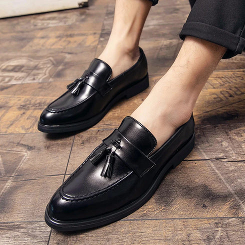 Tassel Loafer Shoes for Men Slip On Driving Moccasins Comfortable Leather Fashion Casual Footwear