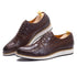 Genuine Leather Snake Pattern Casual Lace-Up Shoes for Men